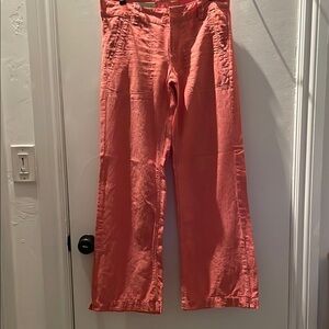 Coral Wide-Leg Pants